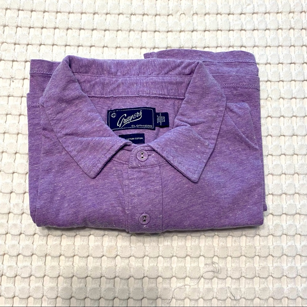 Purple cotton polo